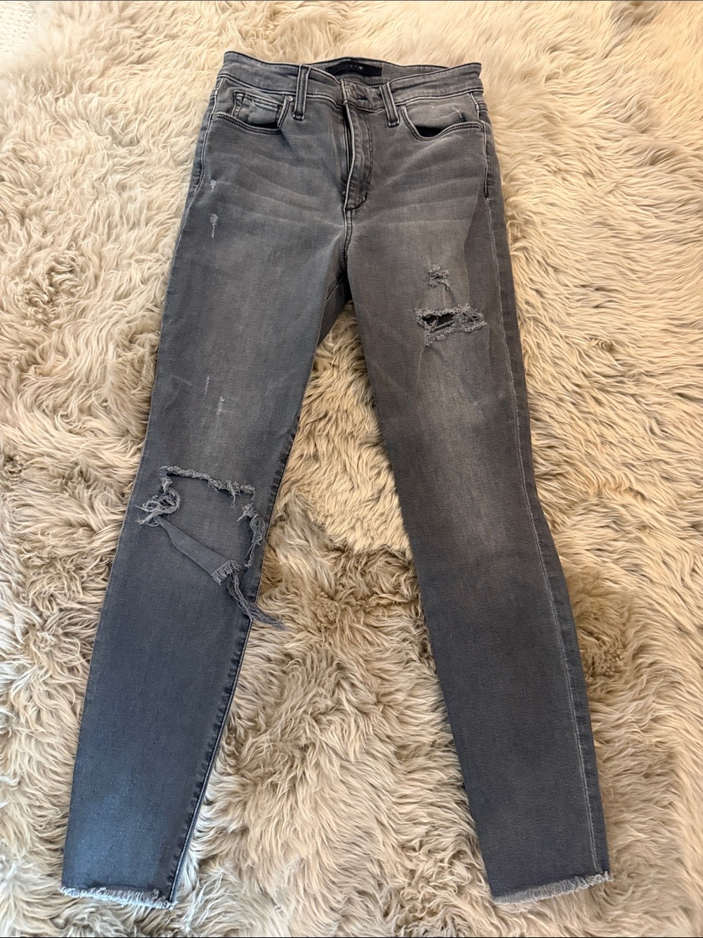 Joe's Jeans Gray Distressed Skinny Jeans